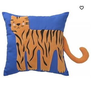 IKEA NATTHÄGER Cushion, blue/tiger, size 20x20 ", brand new, sold out in stores